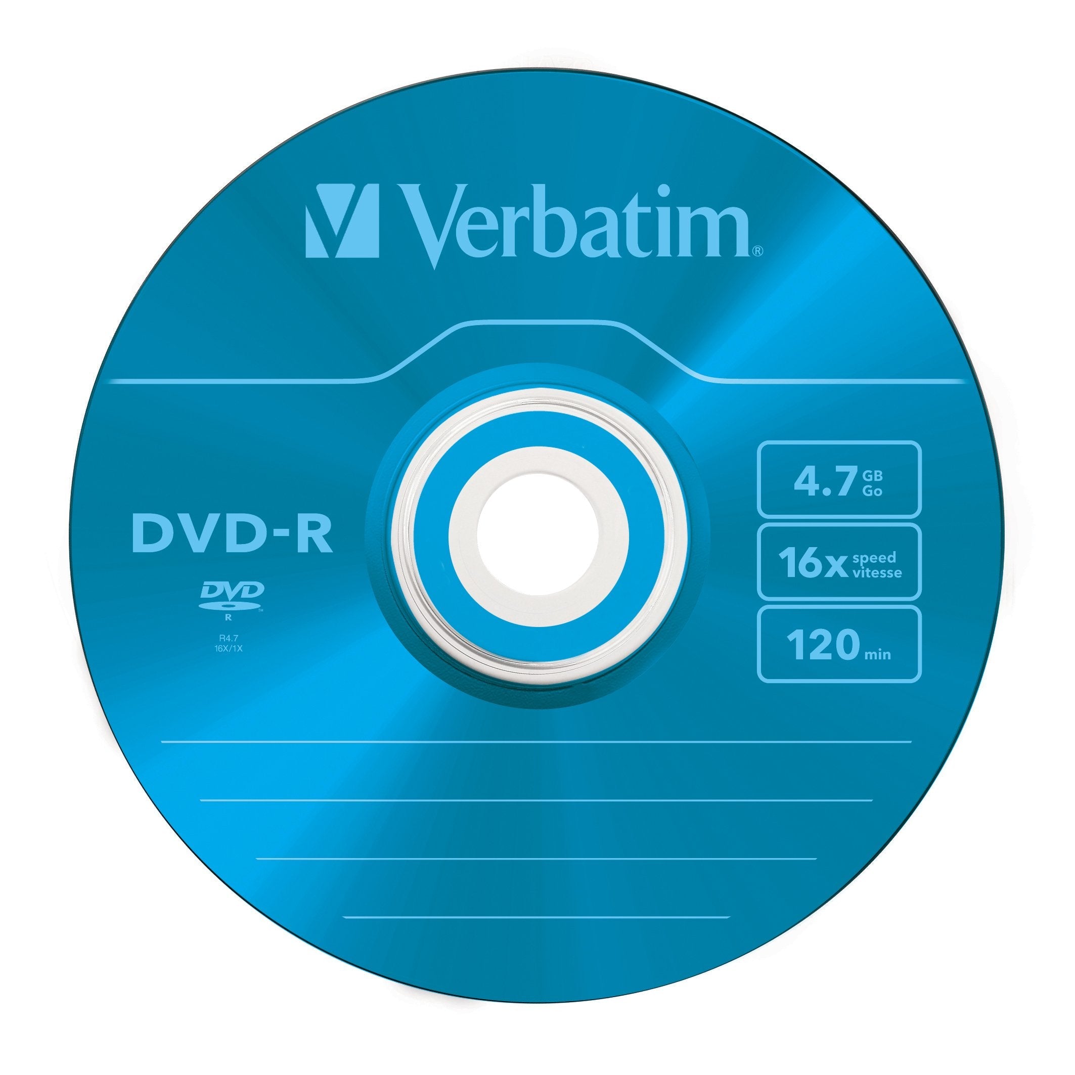 Verbatim Dvd-R 120 Min. 4.7gb 16x 5-Pack Slim Jewelcase Datalife Plus, Color Surface