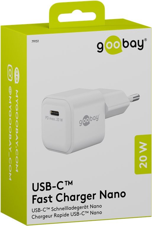 Goobay Usb-C Pd Cargador Rápido Ws Nano 20w