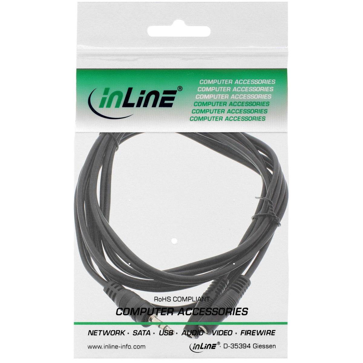 Inline Jack De 3,5 Mm Y-Cable Macho A 2x Jack De 3,5 Mm Hembra Estéreo 5 M