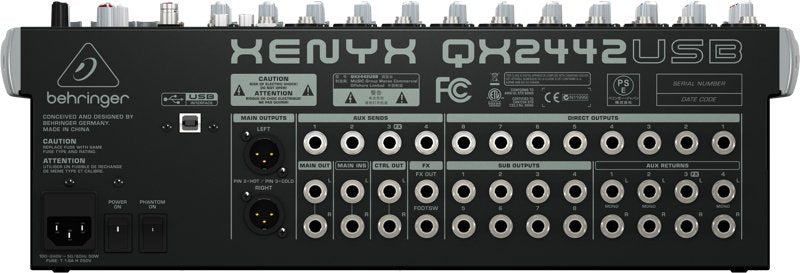 Behringer Qx2442usb Mezclador Dj 24 Canales