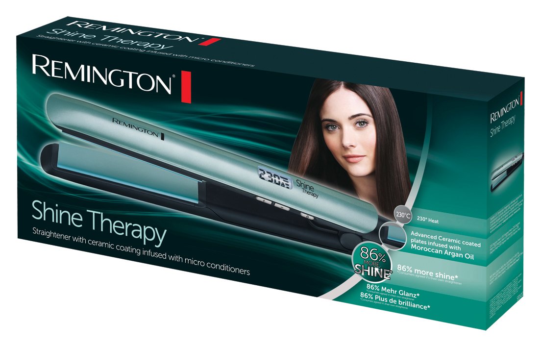 Plancha De Pelo Remington S8500 Shine Therapy / Ceramica / Calentamiento Rapido / Bolsa