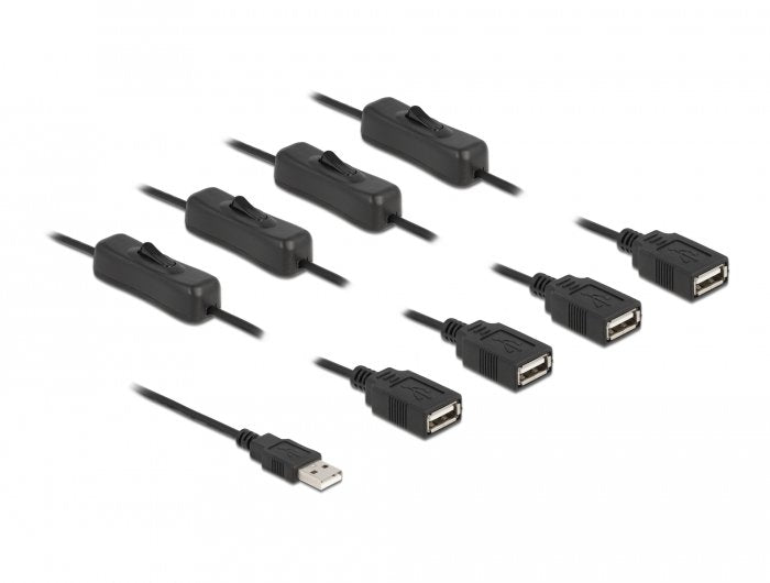 Delock Cable Usb Typ-A Macho A 4 X Usb Typ-A Hembra 1 M
