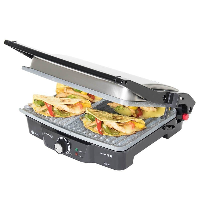 Cecotec Kontaktgrill Rock?N Grill 2000 W (Negro/Edelstahl, 2.000 Watt) 3025