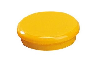 Dahle 95524 Pack De 10 Imanes Para Pizarra Blanca - Diametro De 24mm - Color Amarillo
