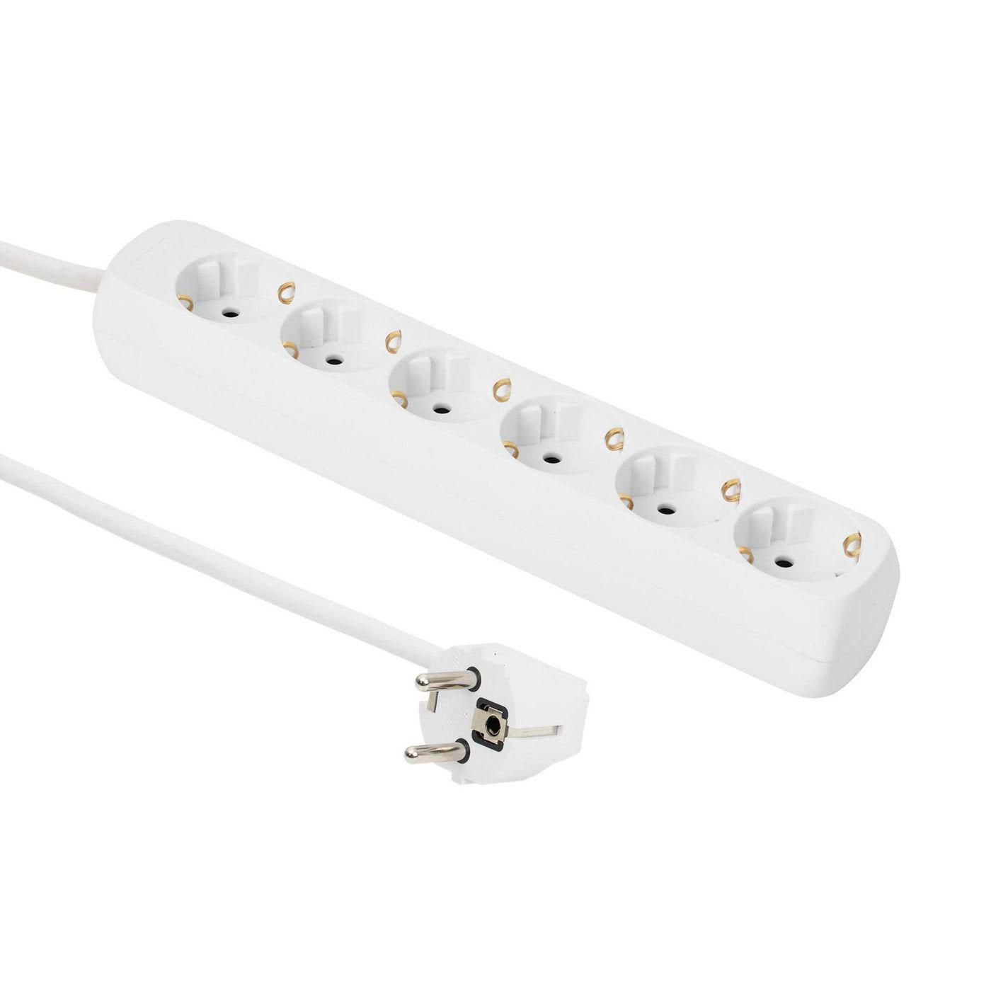 Microconnect Gru0063wa Base Múltiple 3 M 6 Salidas Ac Blanco