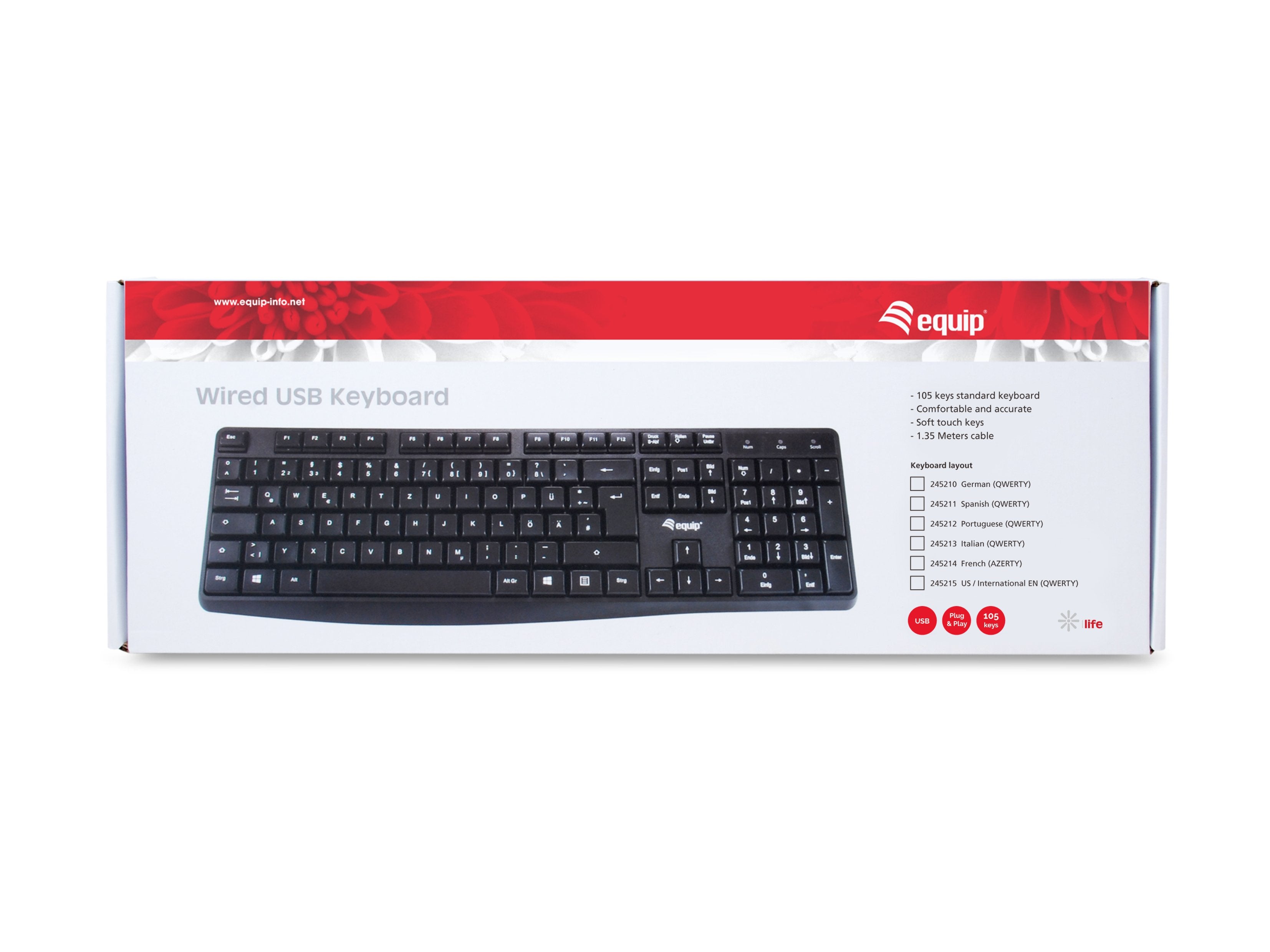 EAN 4015867230510 - Equip 245215 teclado Oficina USB QWERTY Inglés de EE. UU. Negro imagen 7