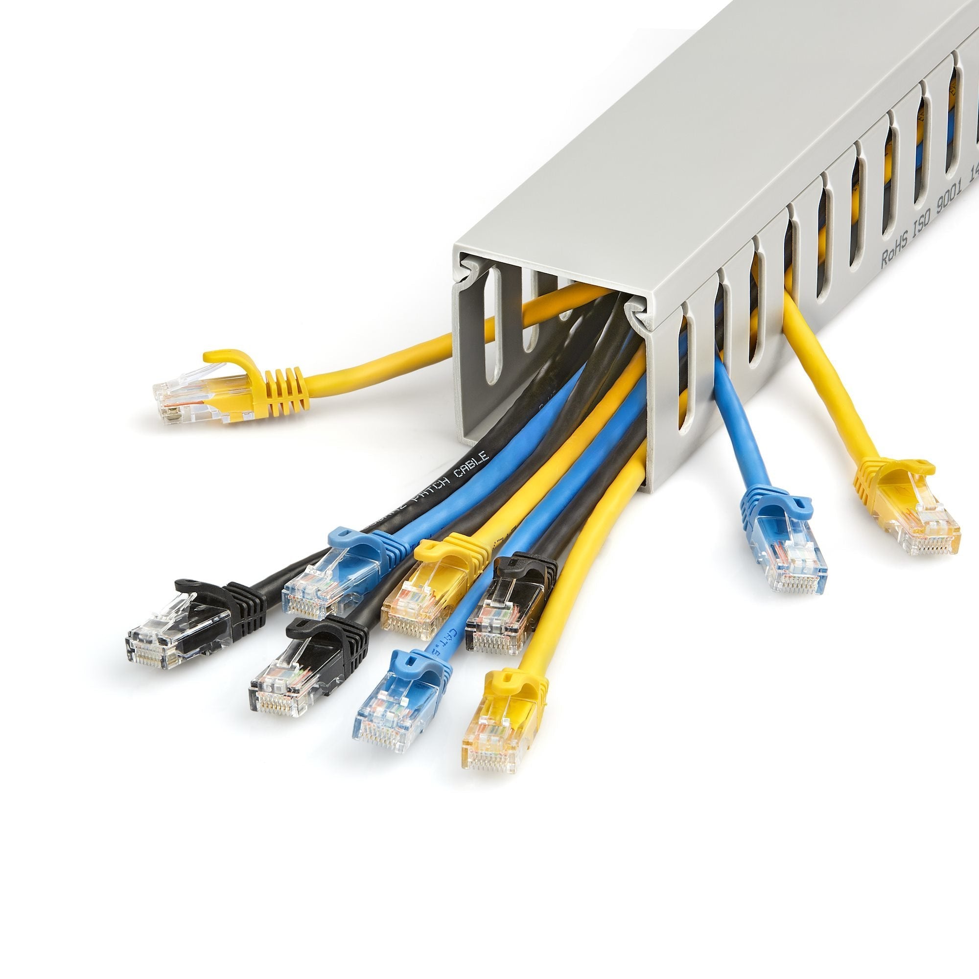 Startech.Com Canaleta Para Cableado Con Ranura Abierta Y Tapa, 50 Mm An X 50 Mm Al - 2 M Lar - Ranuras De 8 Mm, Cubierta De Pvc O Conducto De Pared Para Cables De Red - Para Un Máximo De 80 Cables - Ul