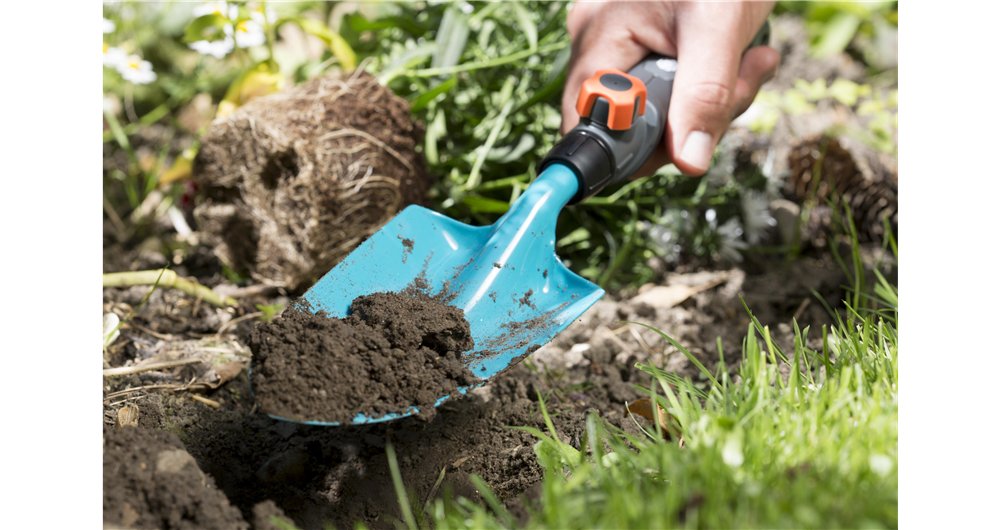 Gardena 8929-20 Paleta De Flores Combisystem , Turquesa / Negro, 8.5cm