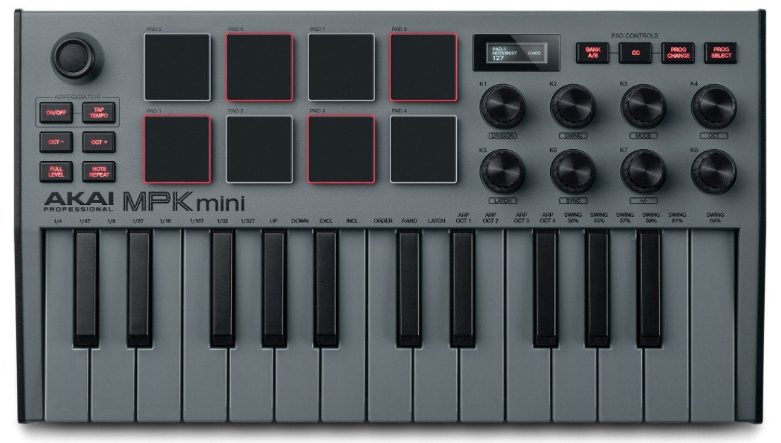 EAN 694318025659 - Akai MPK Mini MK3 Grey teclado MIDI 25 llaves USB Gris imagen 1