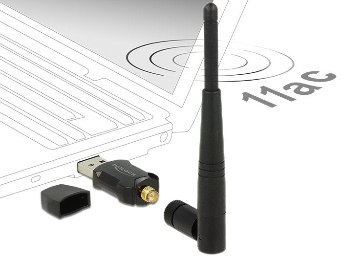 EAN 4043619124626 - DeLOCK 12462 adaptador y tarjeta de red WLAN 433 Mbit/s imagen 2