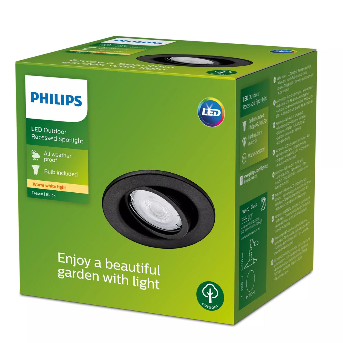 Philips 8720169266858 Fresco Luminaria Led Empotrable Gu10 W Negro