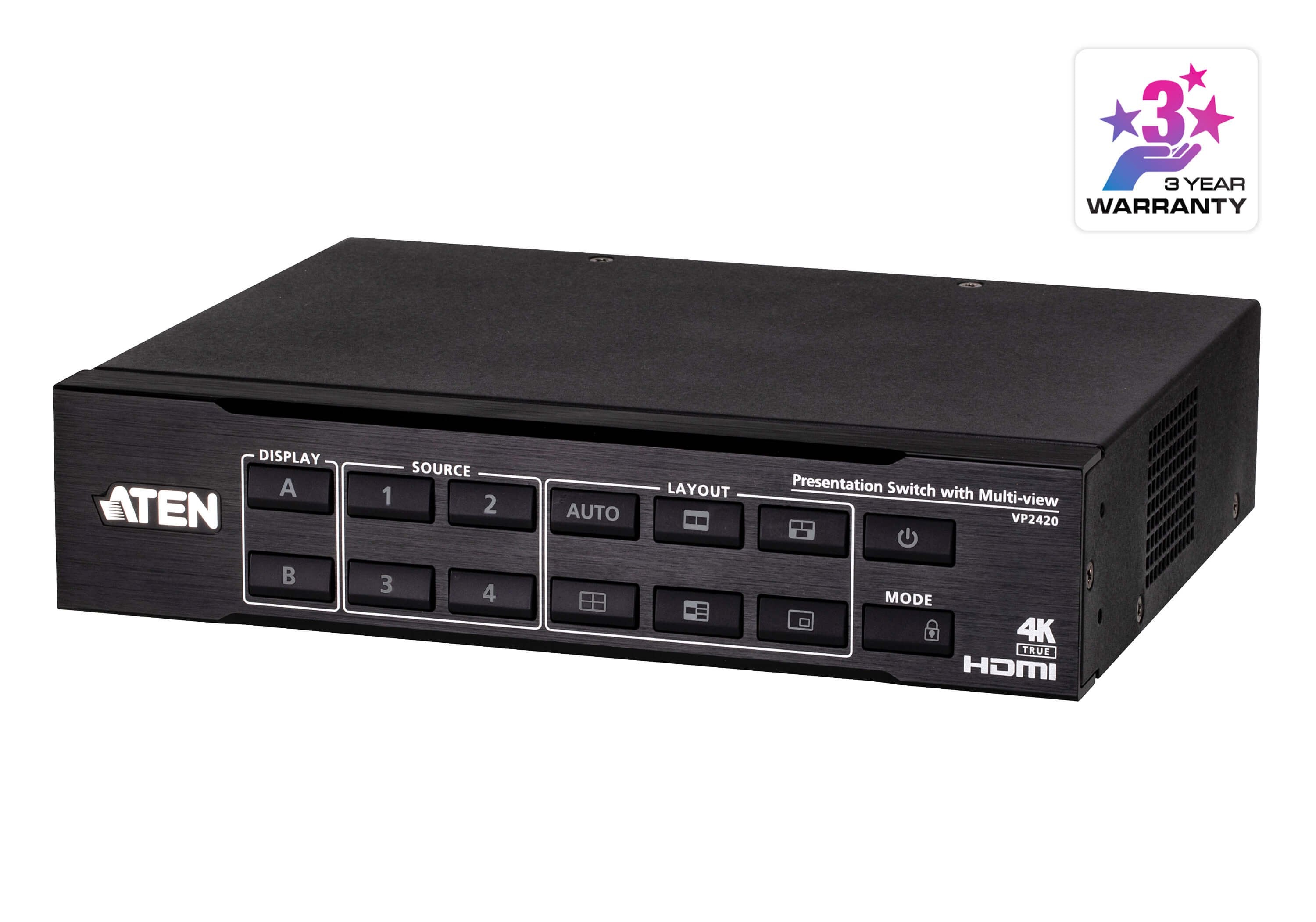 Switch 4 X 2 True 4k Hdmi De Presentaciones Con Multi-View