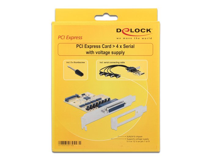 Pci Express X1 Karte Zu 4 X Seriell Mit Spannungsversorgung