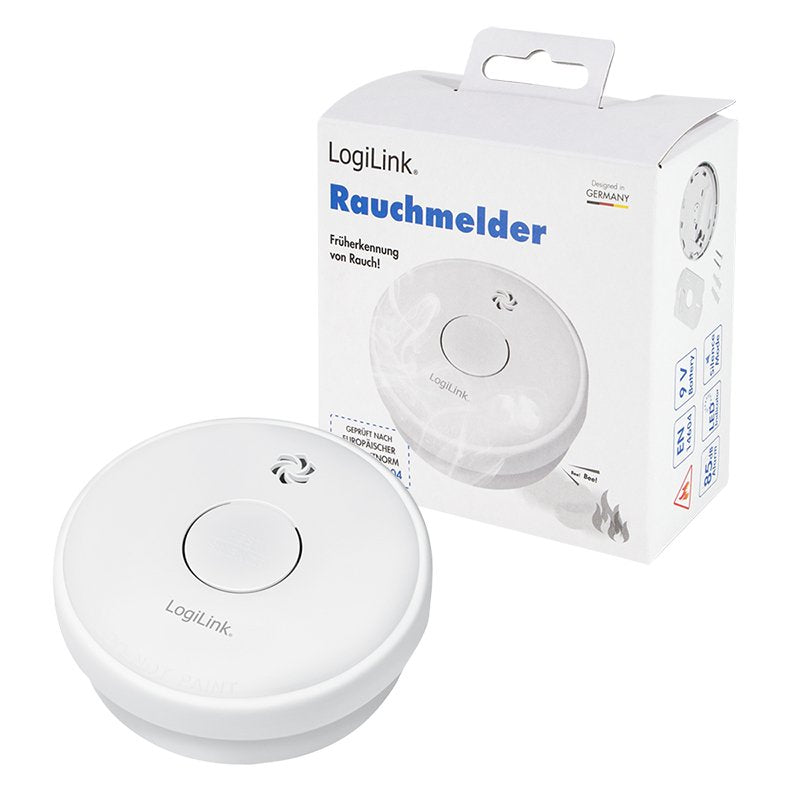 Detector De Humo Logilink Batería Reemplazable 9v Blanco