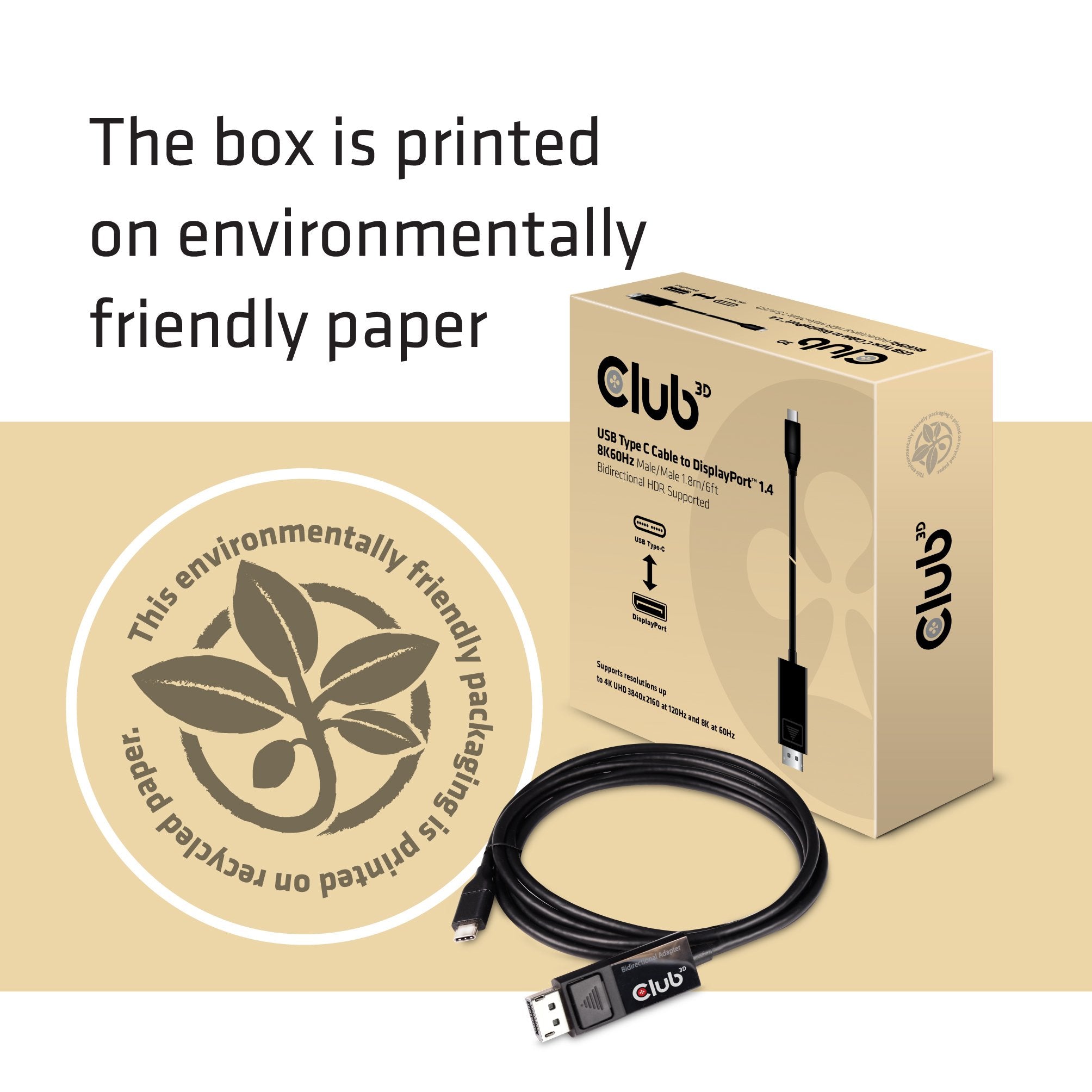 EAN 8719214471224 - CLUB3D cac-1557 USB C Displayport 1.4 Negro imagen 5