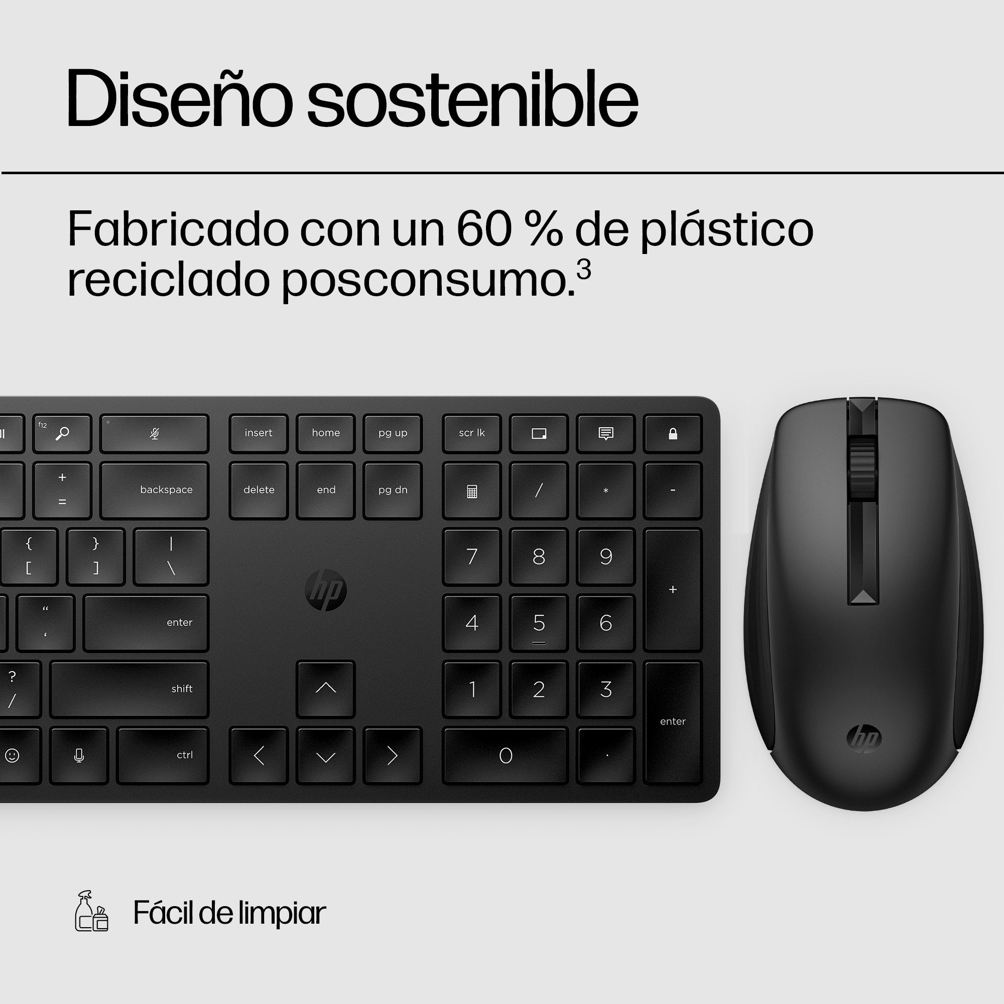 EAN 0196188141281 - HP 650 Wireless Keyboard and Mouse Combo Black teclado Ratón incluido Hogar RF inalámbrico Negro imagen 5