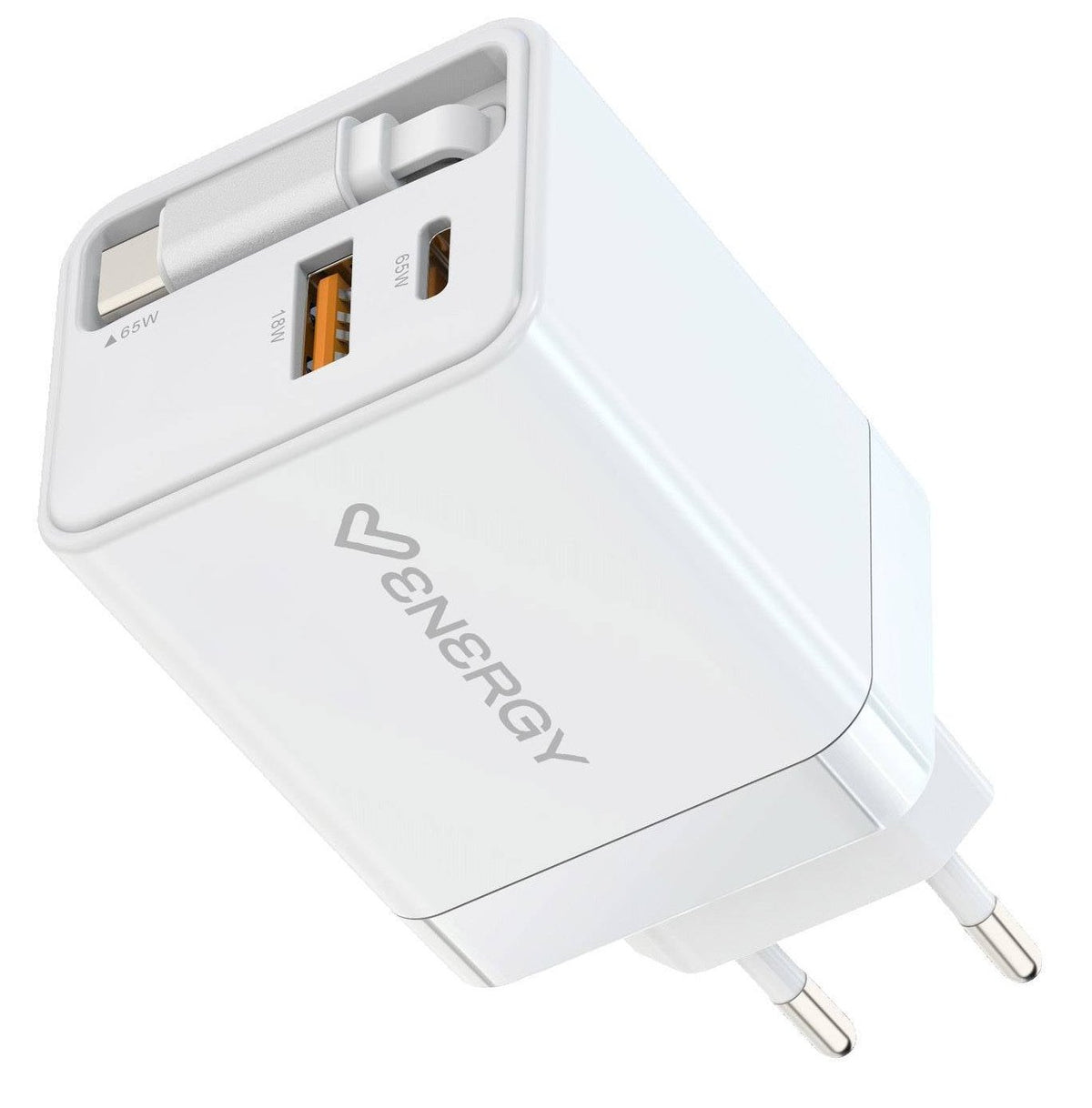 EAN 8432426500895 - Energy Sistem Retractable Charger Universal Blanco Corriente alterna Interior imagen 1