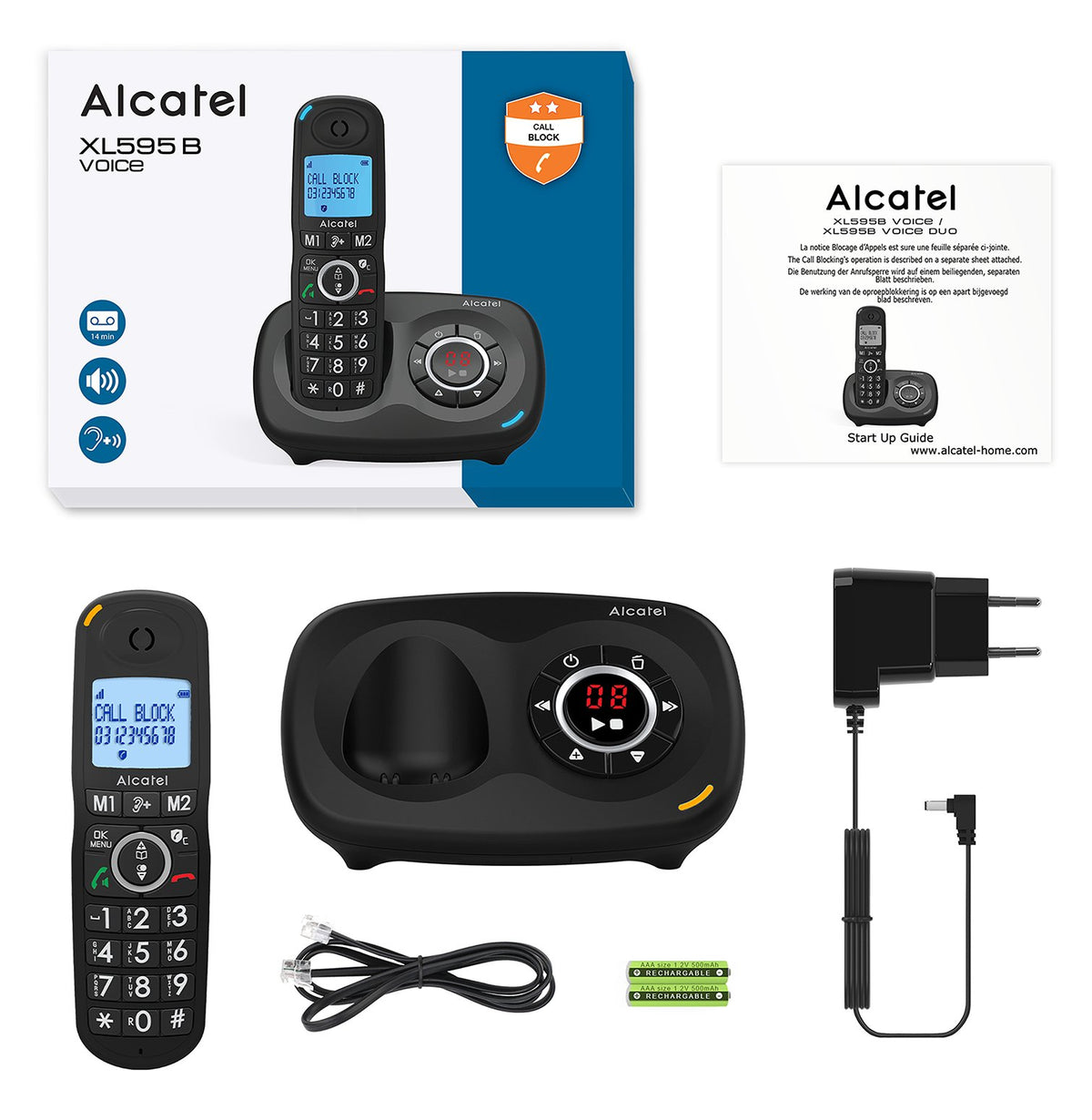 EAN 3700601427080 - Alcatel XL595B Voice Teléfono DECT Identificador de llamadas Negro imagen 6