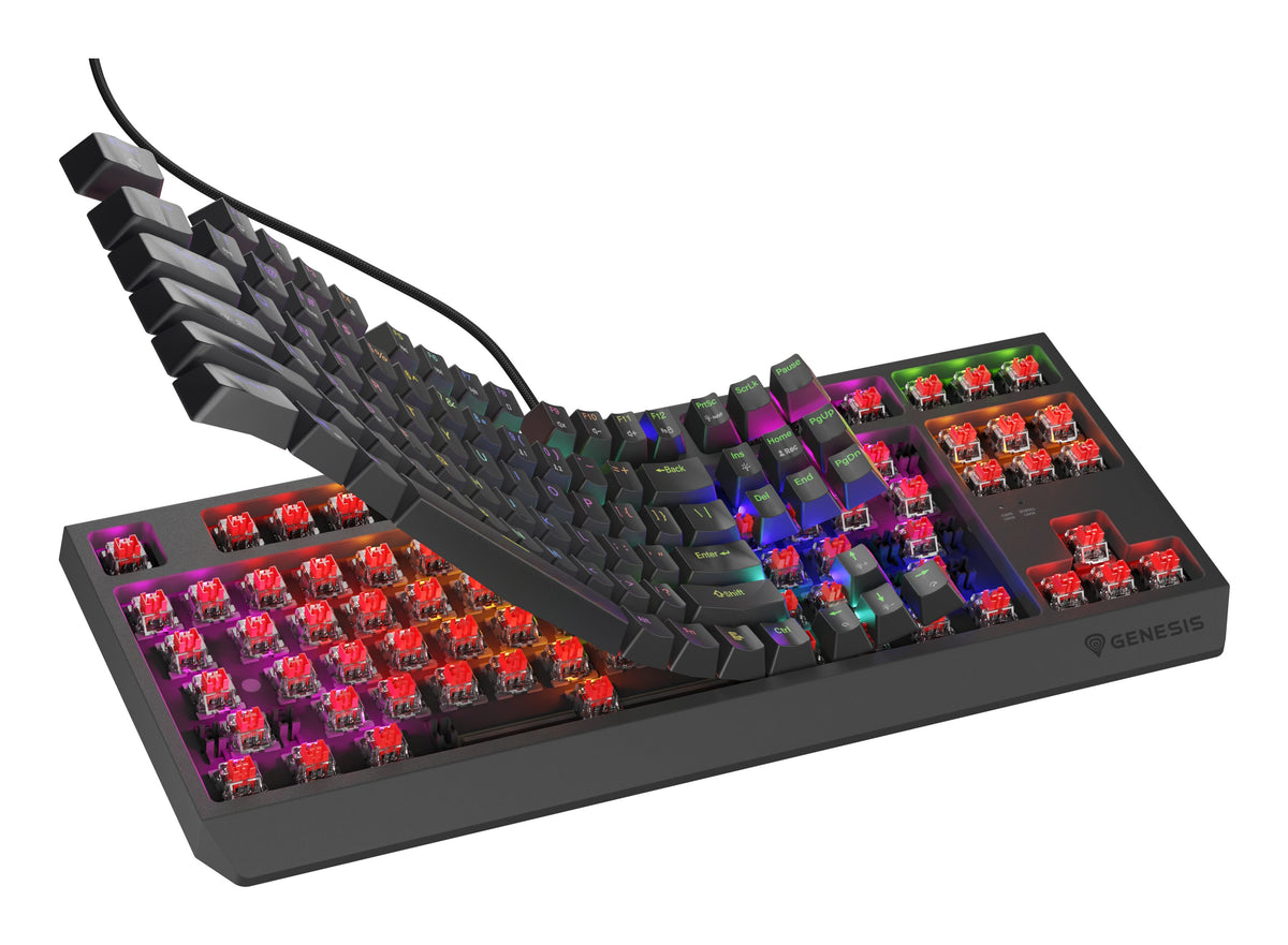 EAN 5901969443264 - GENESIS Thor 230 TKL Lite Outemu Red teclado Juego USB QWERTY Inglés Negro imagen 6