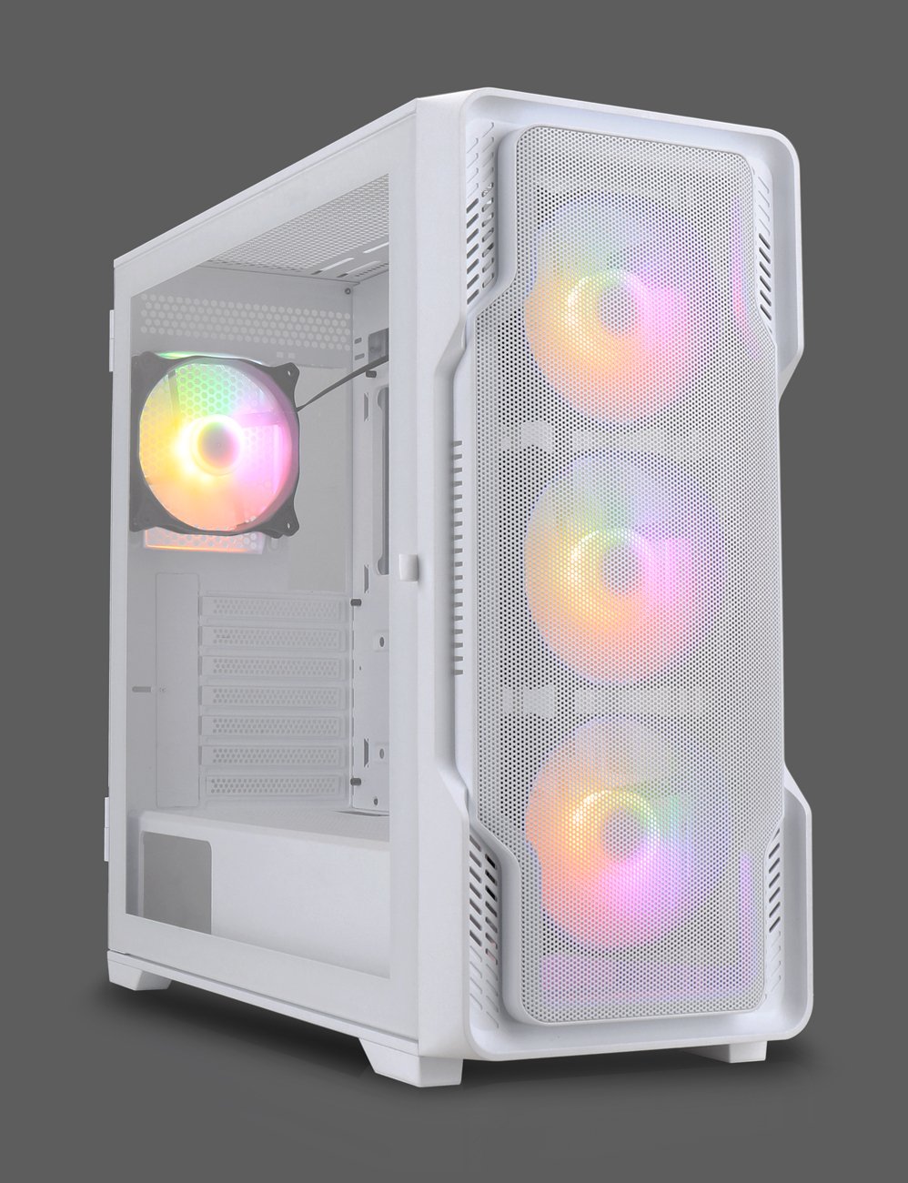 Caja Pc Go Nanoxia Midi Ds-9 Argb Airflow Blanco - Usb-C - Tg-Mesh