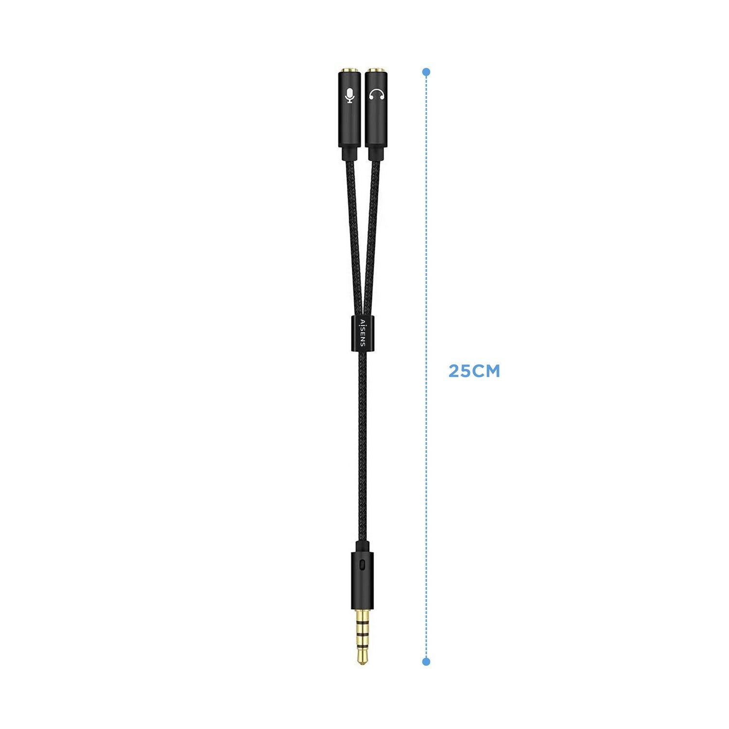 EAN 8436574704761 - AISENS A128-0416 cable de audio 0,25 m 3,5mm 2 x 3.5mm imagen 2