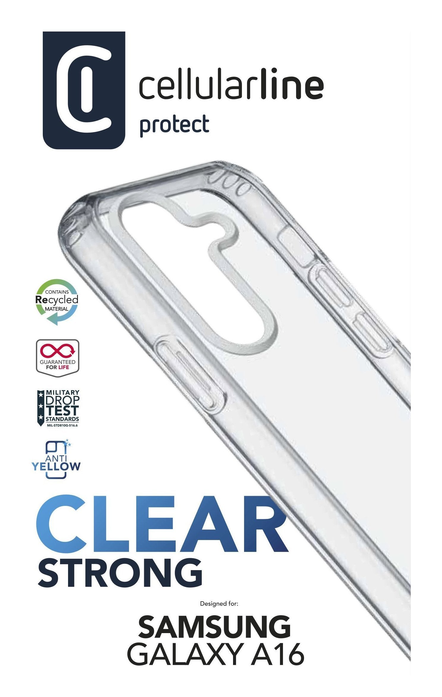 Cellularline Clear Strong Case Fr Samsung A16 5g A16 4g