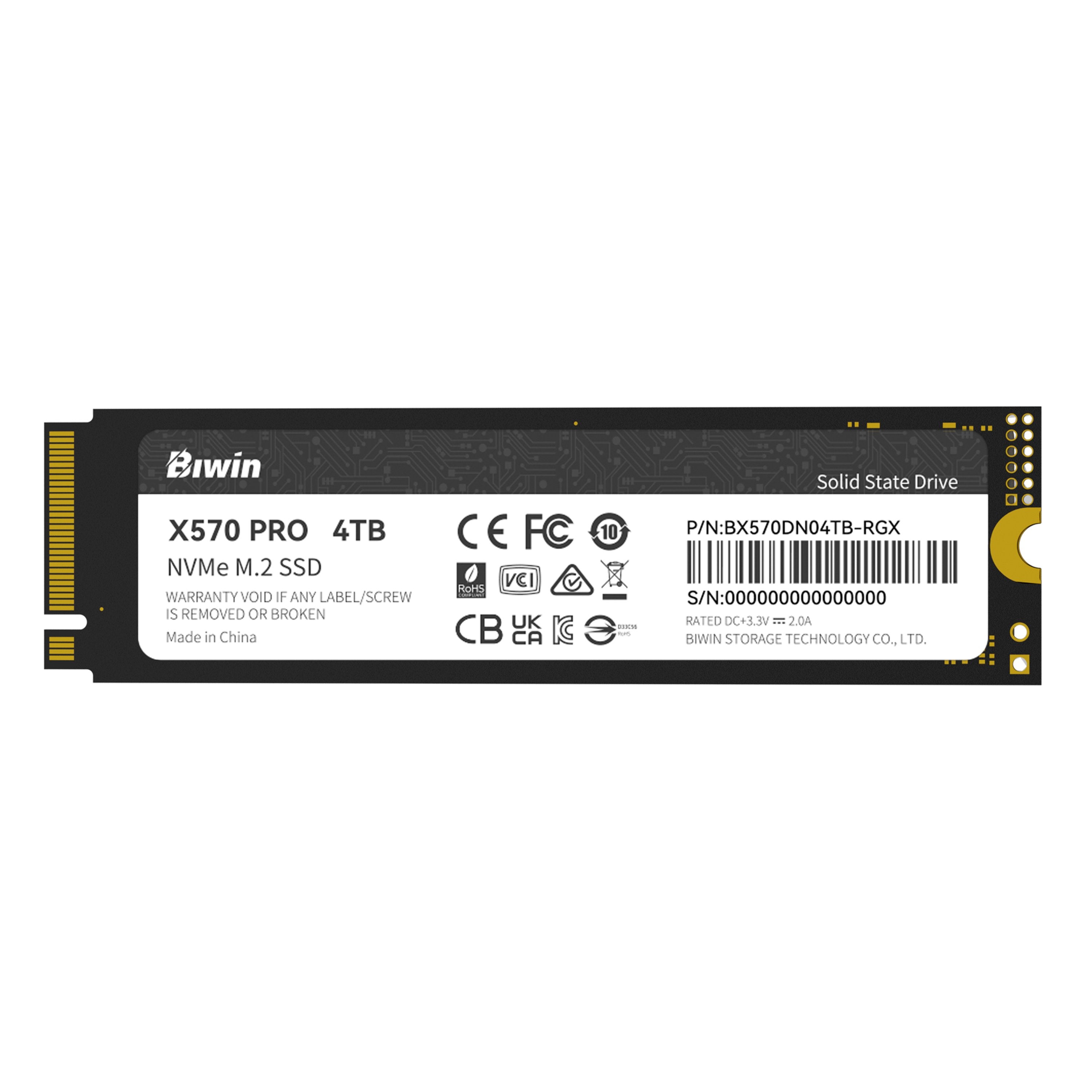EAN 6955914627376 - Biwin BX570DN01TB unidad de estado sólido 1 TB PCI Express PCI Express 5.0 NVMe imagen 4