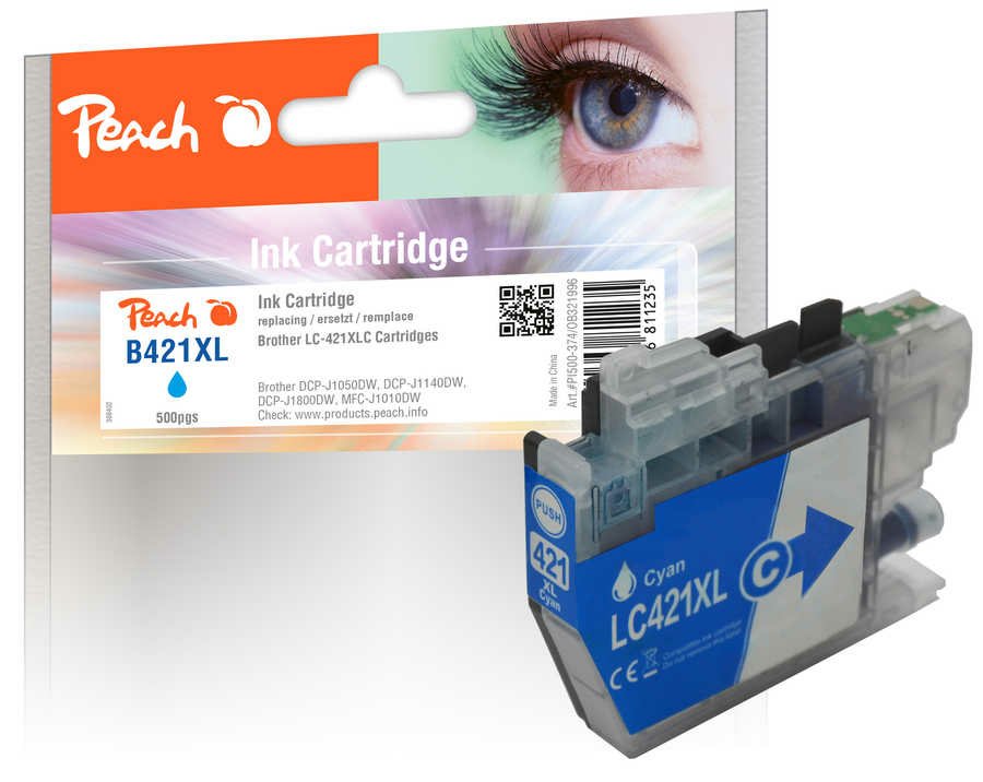 EAN 7640366811235 - Peach PI500-374 cartucho de tinta 1 pieza(s) Compatible Alto rendimiento (XL) Cian imagen 1