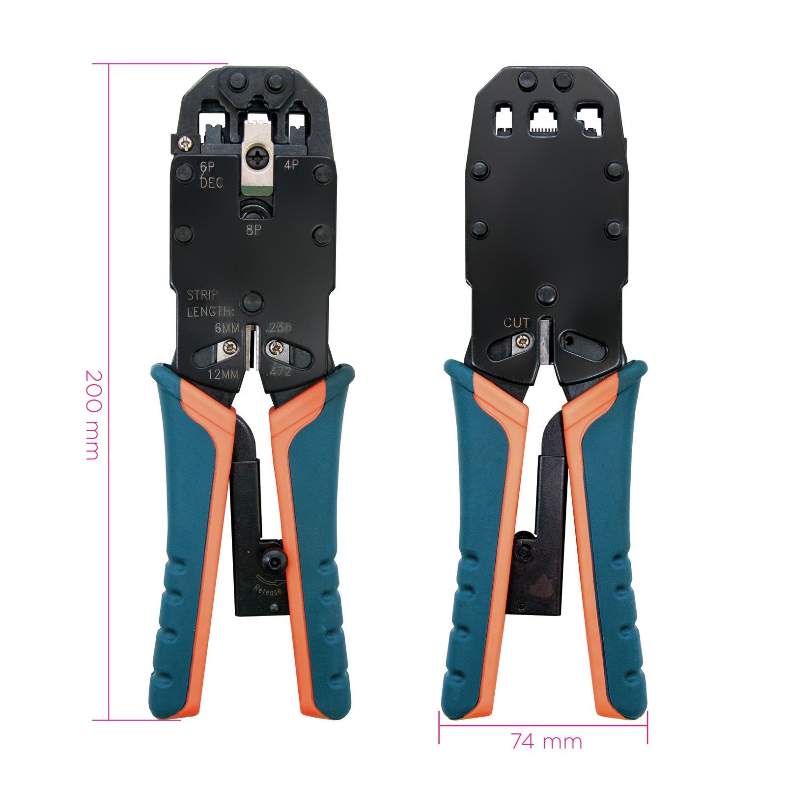 Nanocable Tenaza Crimpadora De Carraca Para Conectores Rj45, Rj12, Rj11, Rj10