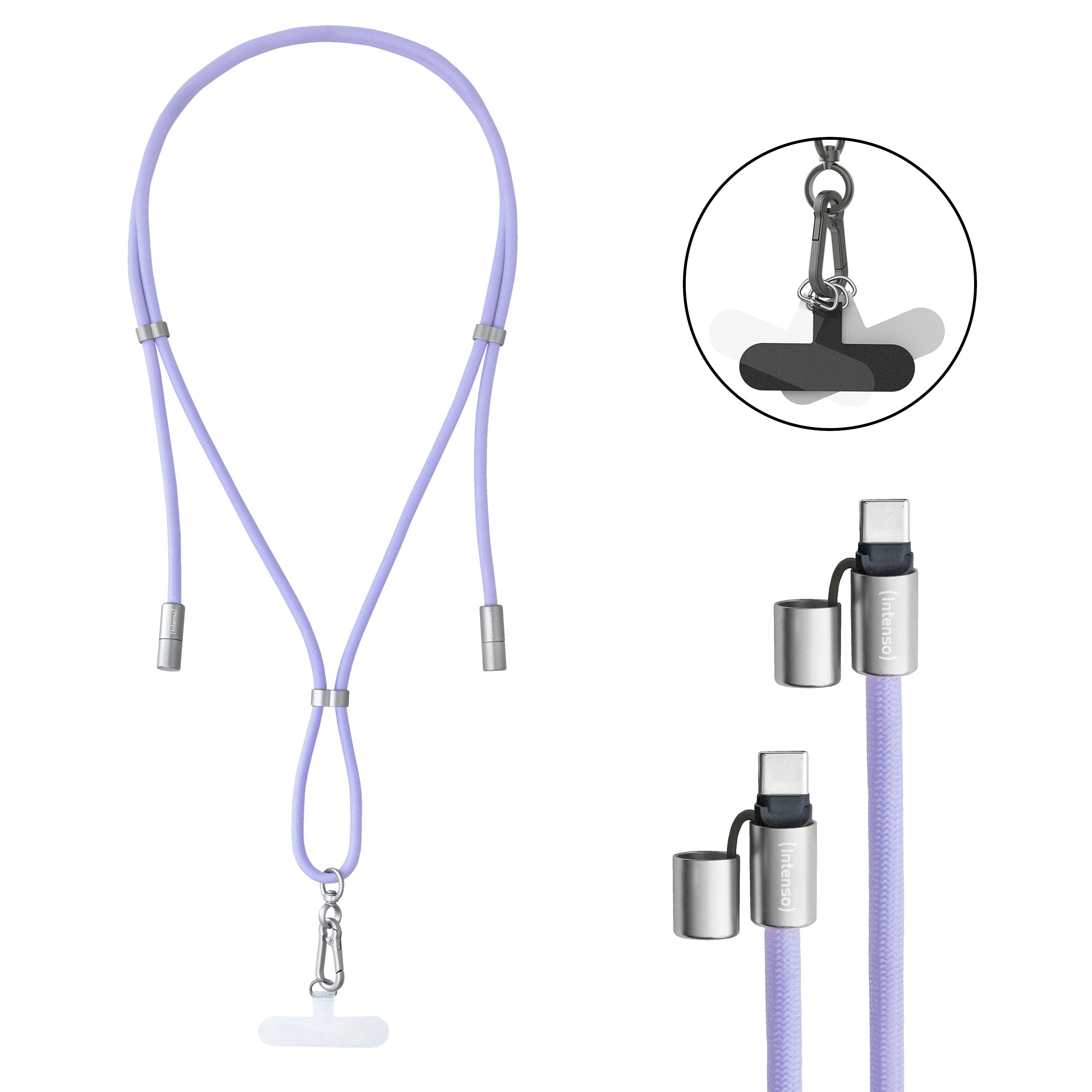 EAN 4034303037162 - Intenso Handykette als Lade- + Datenkabel USB-C bis 1,65m lila cable USB USB C Púrpura imagen 1