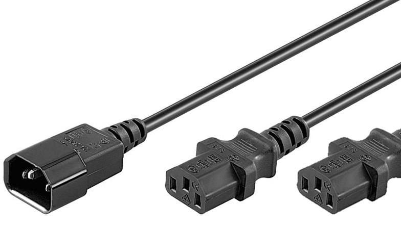 EAN 5712505335932 - Microconnect PE061312 cable de transmisión Negro 1,2 m C14 acoplador Acoplador C13 2 x imagen 1