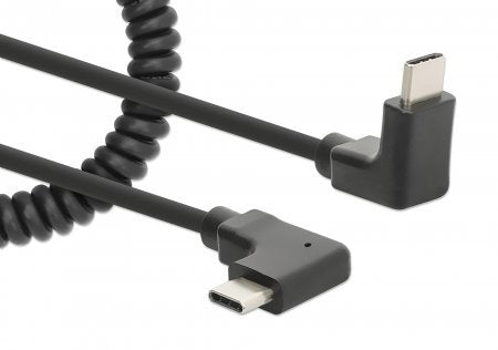 Manhattan Spiralcable Usb-C Auf Usb-C Ladecable 1m Negro