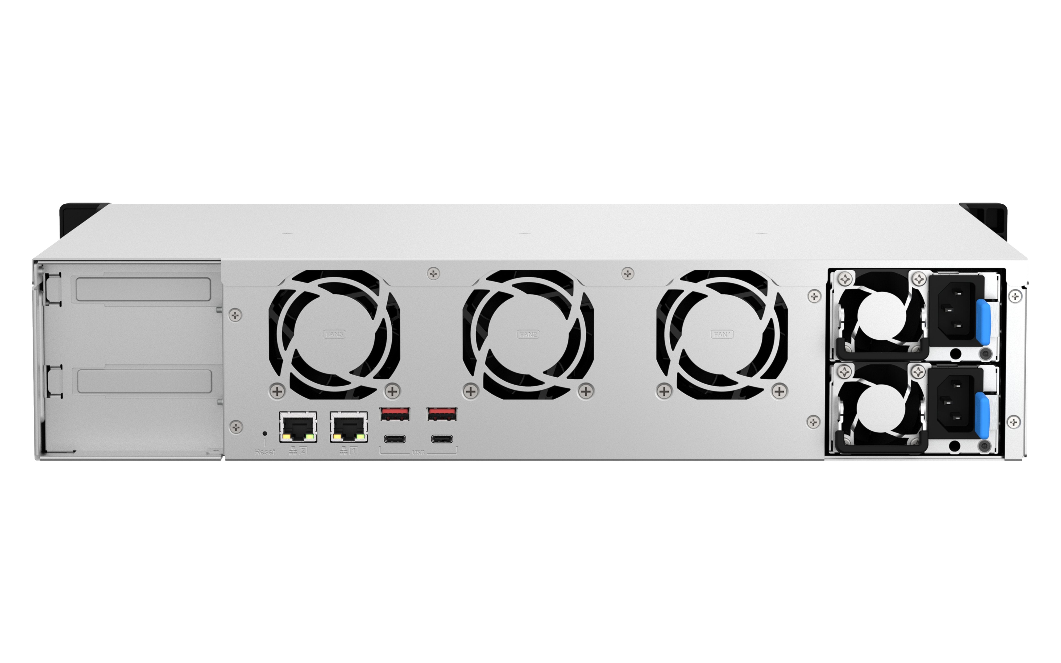 EAN 4711103081082 - QNAP TS-873AeU-RP NAS Bastidor (2U) Ryzen Embedded V1500B 4 GB DDR4 0 TB QuTS hero Negro imagen 2