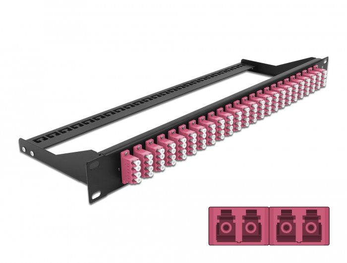 Delock 19" Lwl Patchpanel 24 Port Lc Quad Violetat