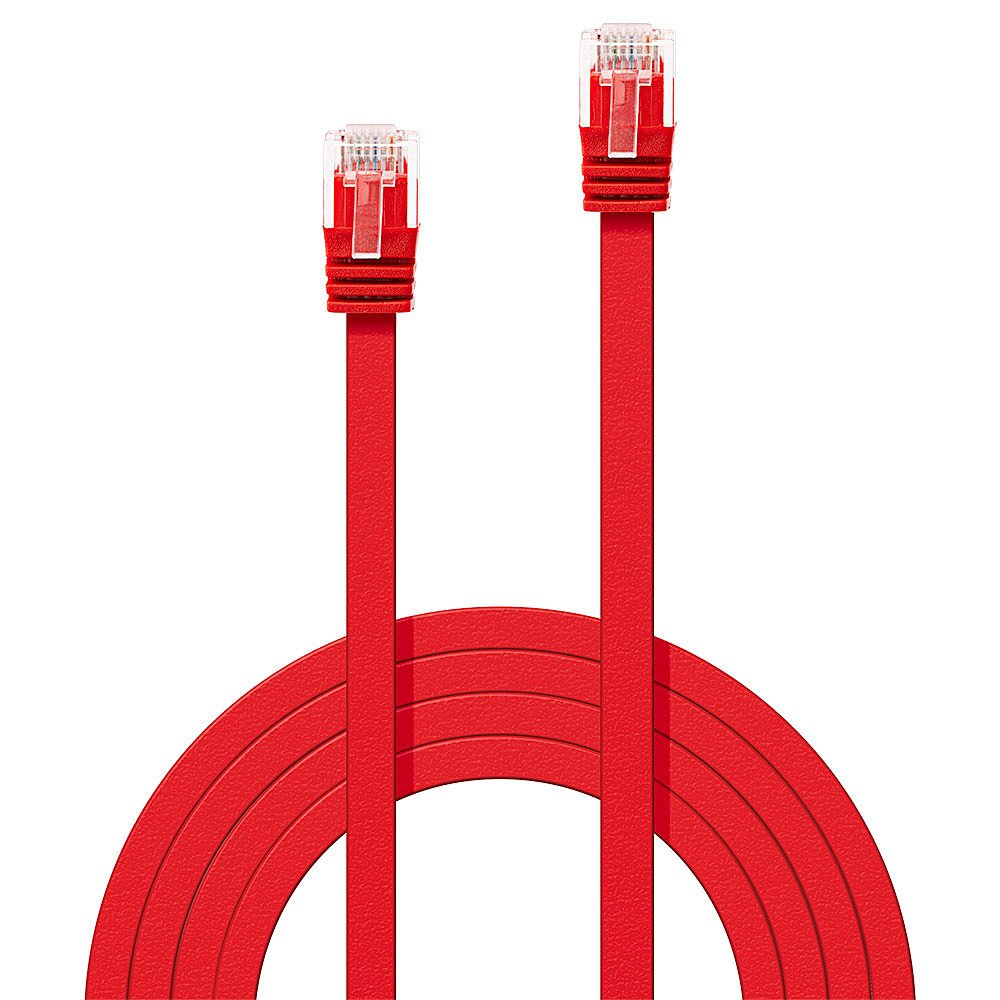 Lindy Cable De Red Cat6 Flachband Ungeschirmt Rojo 0.50m
