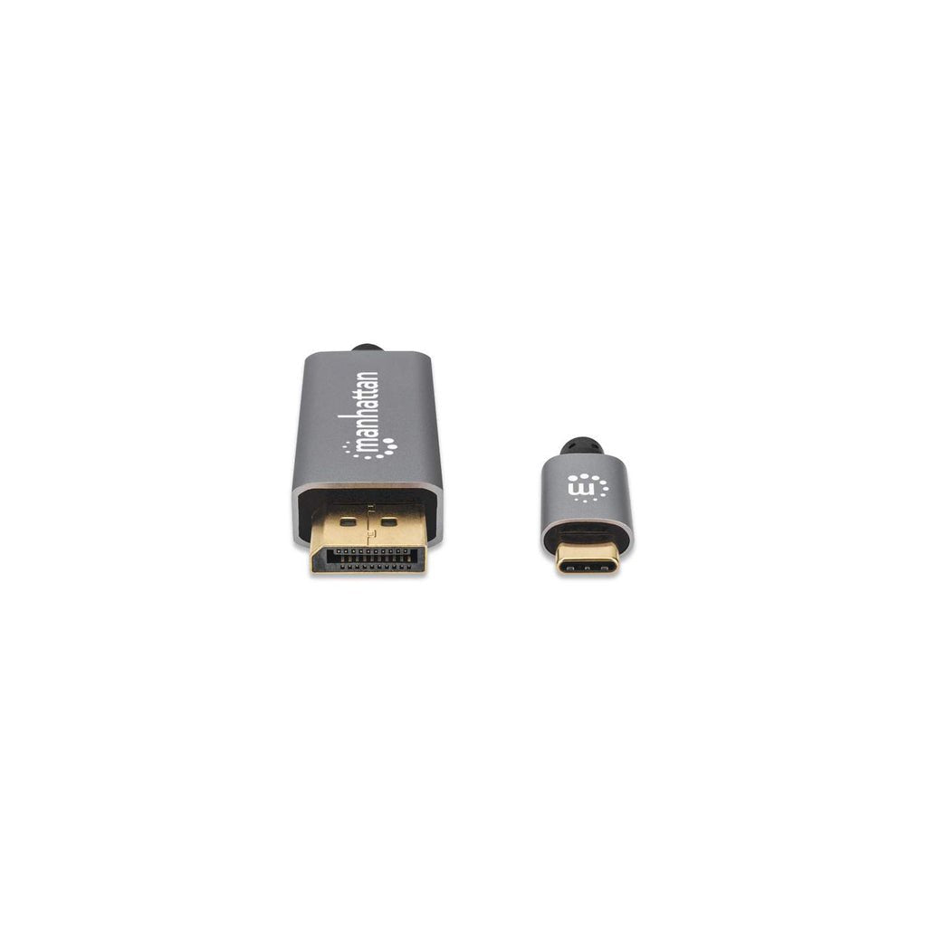 EAN 766623354851 - Manhattan 354851 adaptador de cable de vídeo 3 m USB Tipo C Negro, Plata imagen 3