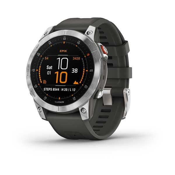 Smartwatch Garmin Epix (Gen 2) Plata 47mm / Correa Silicona Gris