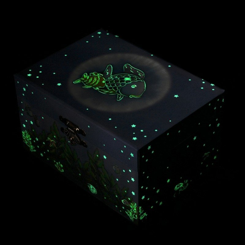 Trousselier Jewellery Music Box Rainbow Fish, Night Glow