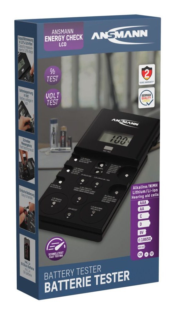 Ansmann Energy Check Lcd Battery Tester 1900-0100