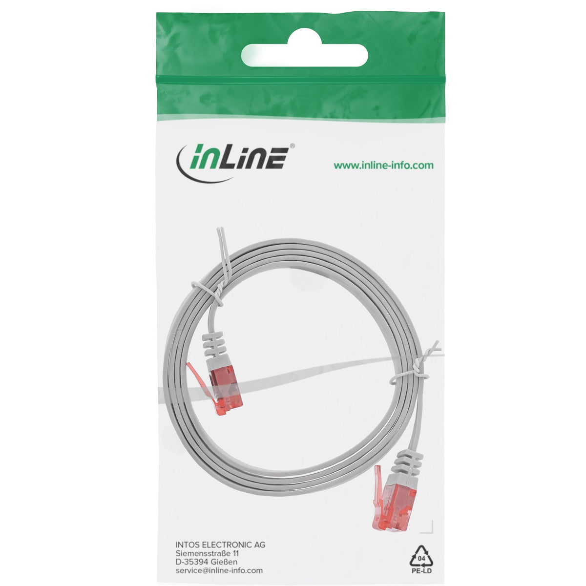 Inline Flat Ultraslim Cable De Red U/Utp Cat.6 Gigabit Ready Gris 1,5m