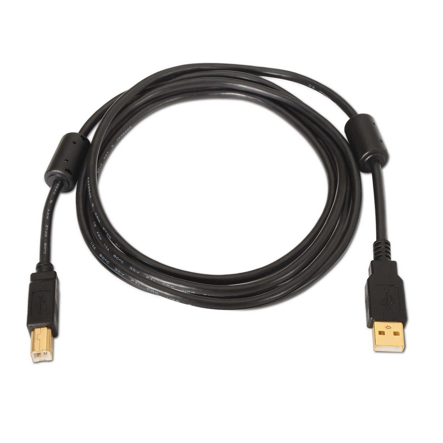 EAN 8436574700084 - AISENS A101-0009 cable USB USB 2.0 2 m USB A USB B Negro imagen 2
