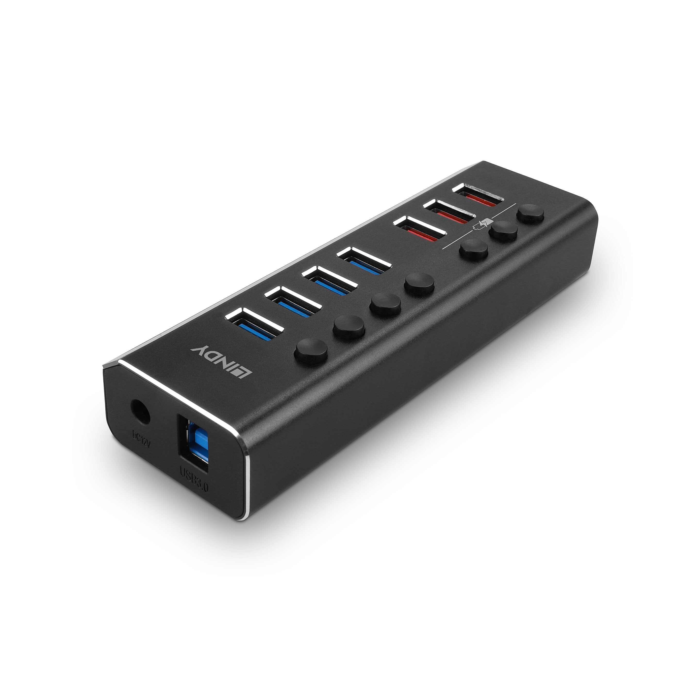 EAN 4002888433716 - Lindy 43371 hub de interfaz USB 3.2 Gen 1 (3.1 Gen 1) Type-B 5000 Mbit/s Negro imagen 4