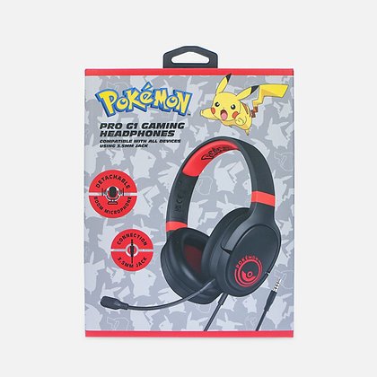 Auriculares Gaming Pokeball Black And Red Pokemon