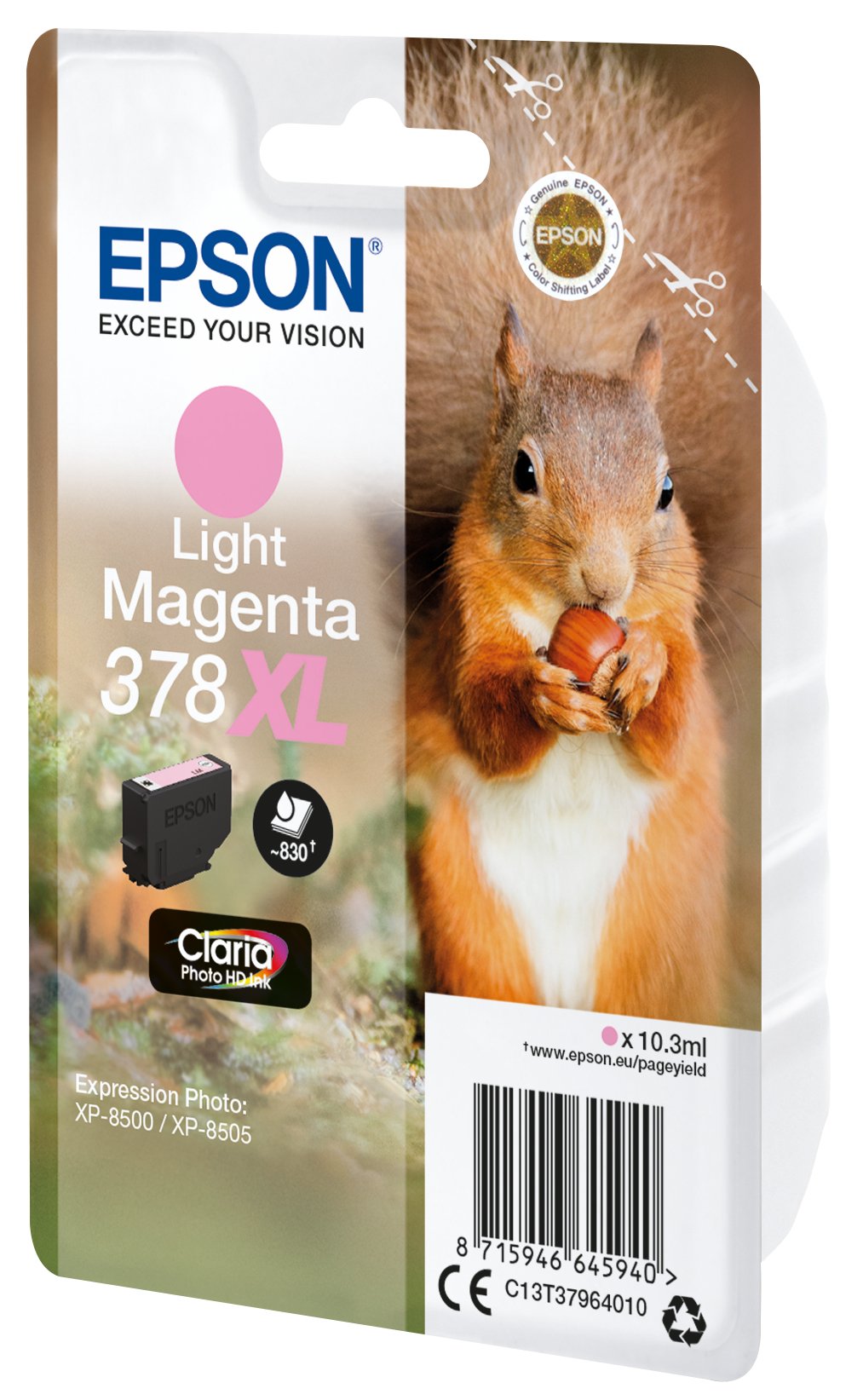 Tinta Epson Squirrel Singlepack Light Magenta 378xl Claria Photo Hd Ink