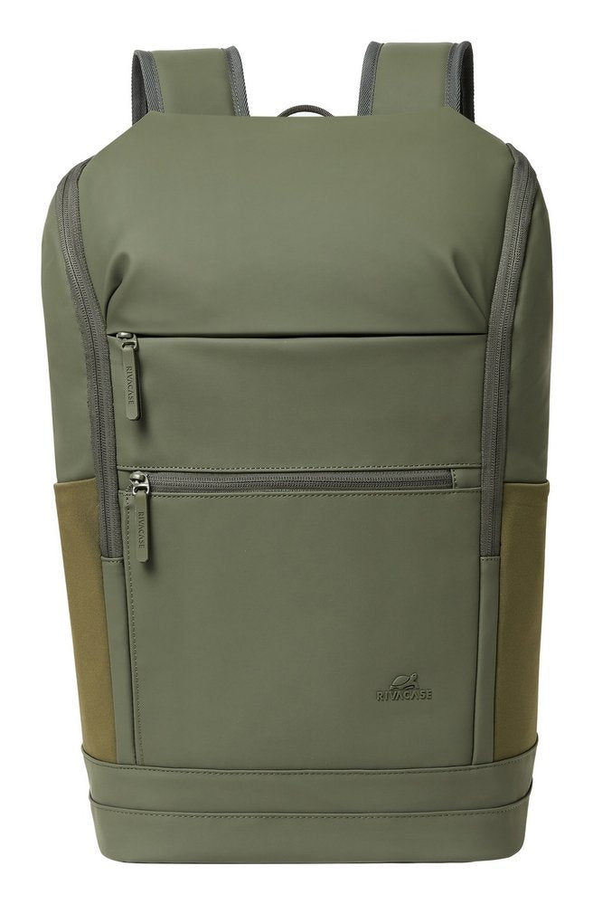 EAN 4260709015644 - Rivacase Eden mochila Mochila de viaje Oliva cuero PU, Poliéster, Tereftalato de polietileno reciclado (r imagen 1