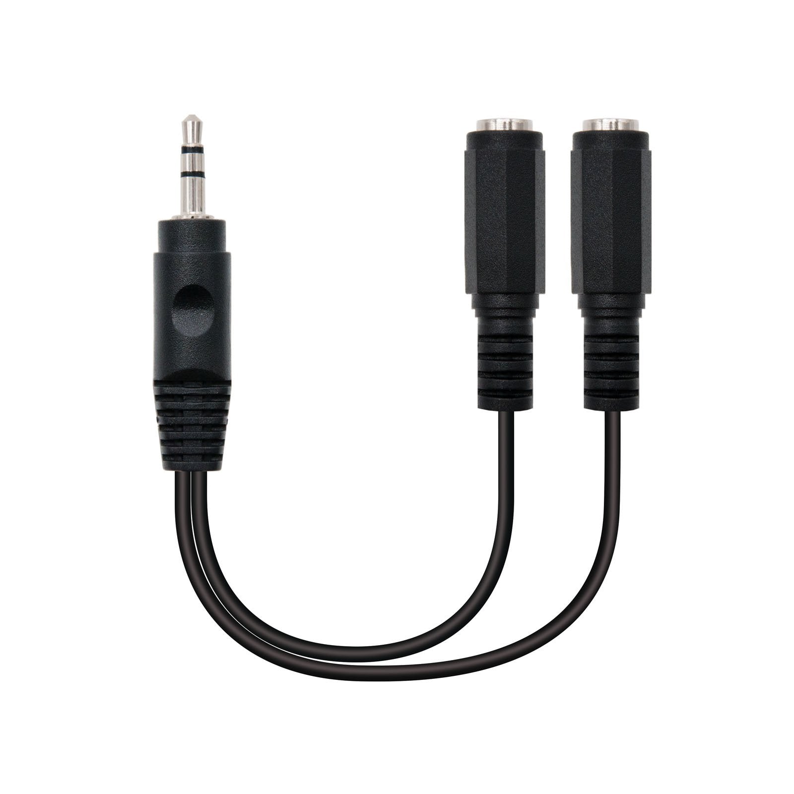 EAN 8433281002920 - Nanocable 10.24.1200 cable de audio 0,15 m 2 x 3.5mm 3,5mm Negro imagen 1