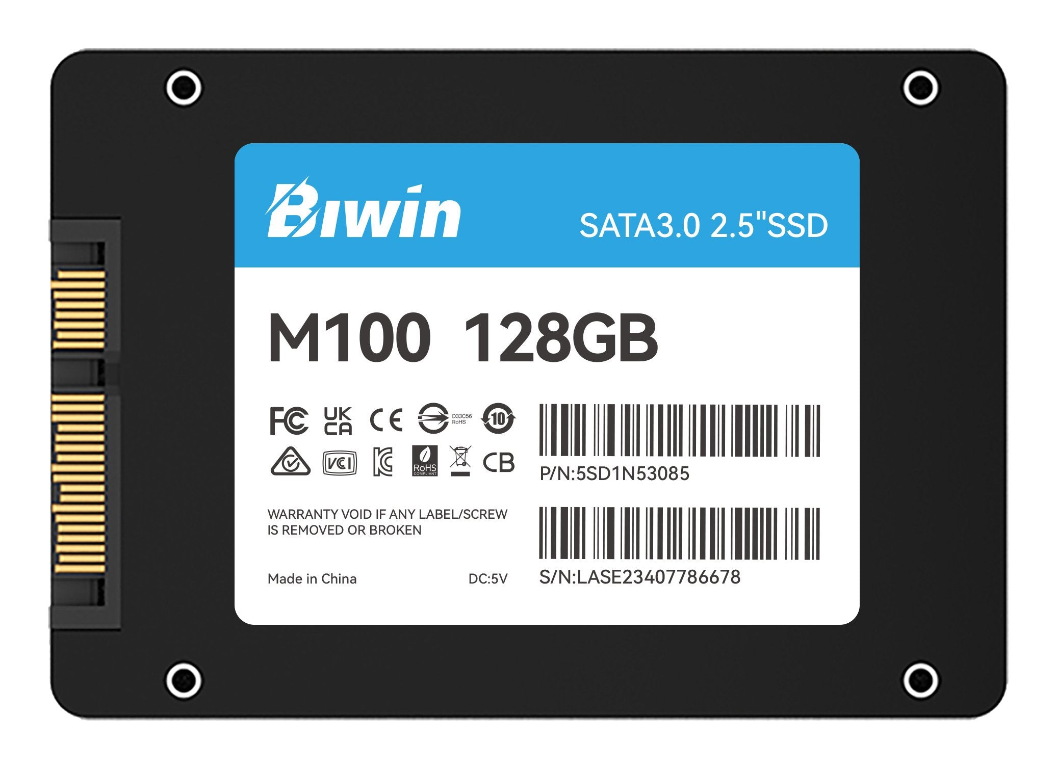 EAN 6955914627321 - Biwin M100 128 GB 2.5" Serial ATA III imagen 5