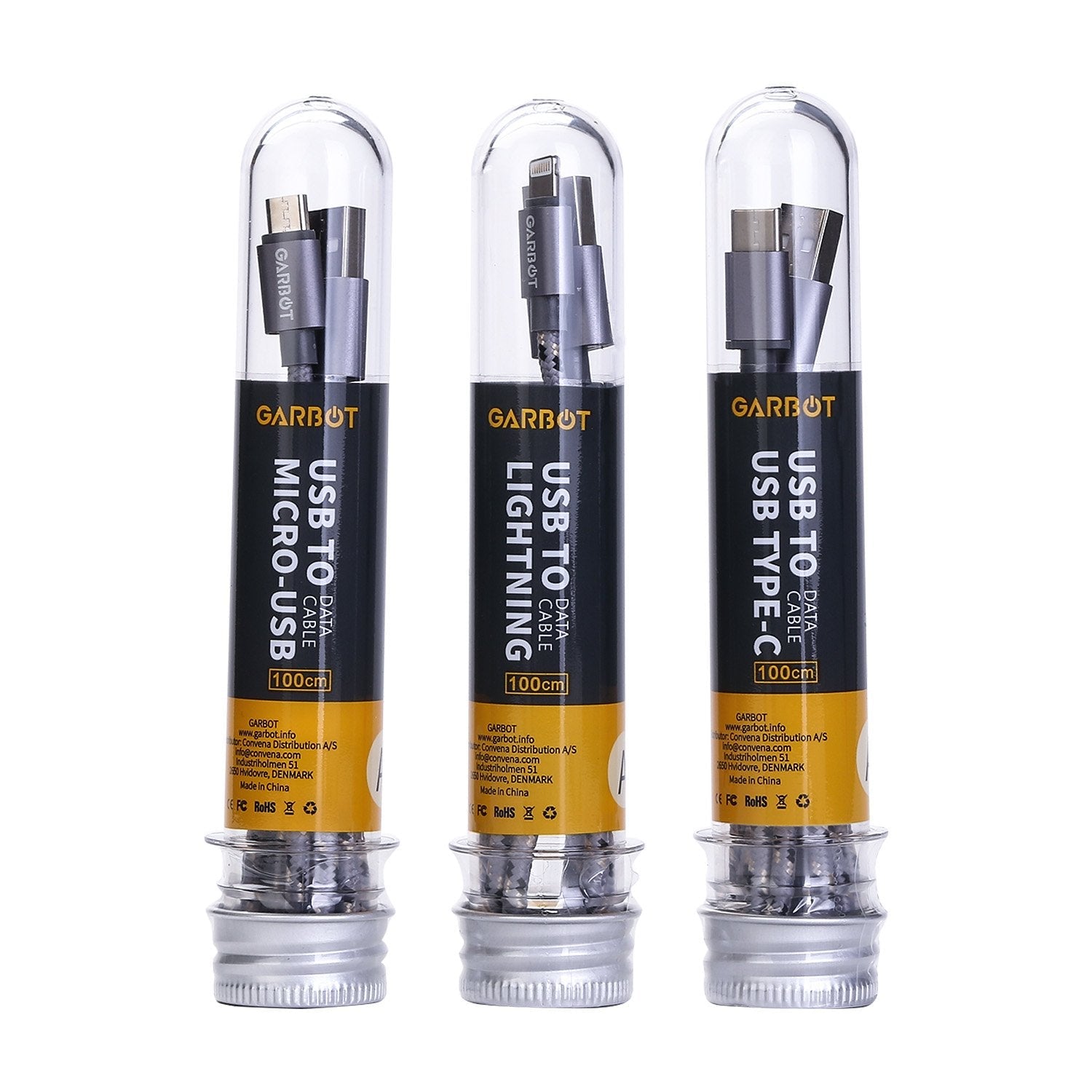 Garbot C-05-10195 Cable Usb 1 M Usb A Micro-Usb B Plata