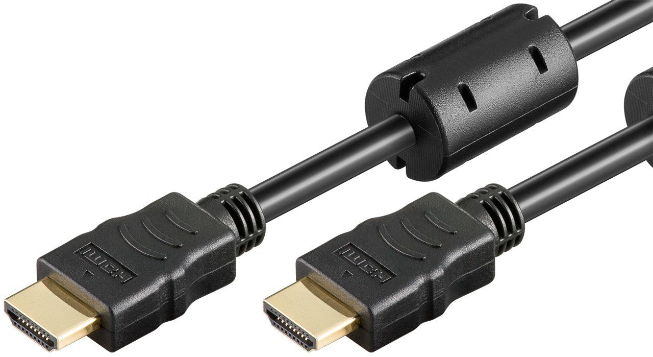 Cable Hdmi A-A 5 Metros Negro Ferritas 4k 60hz 18 Gbit/S Cable Con Feriitas V.2.0