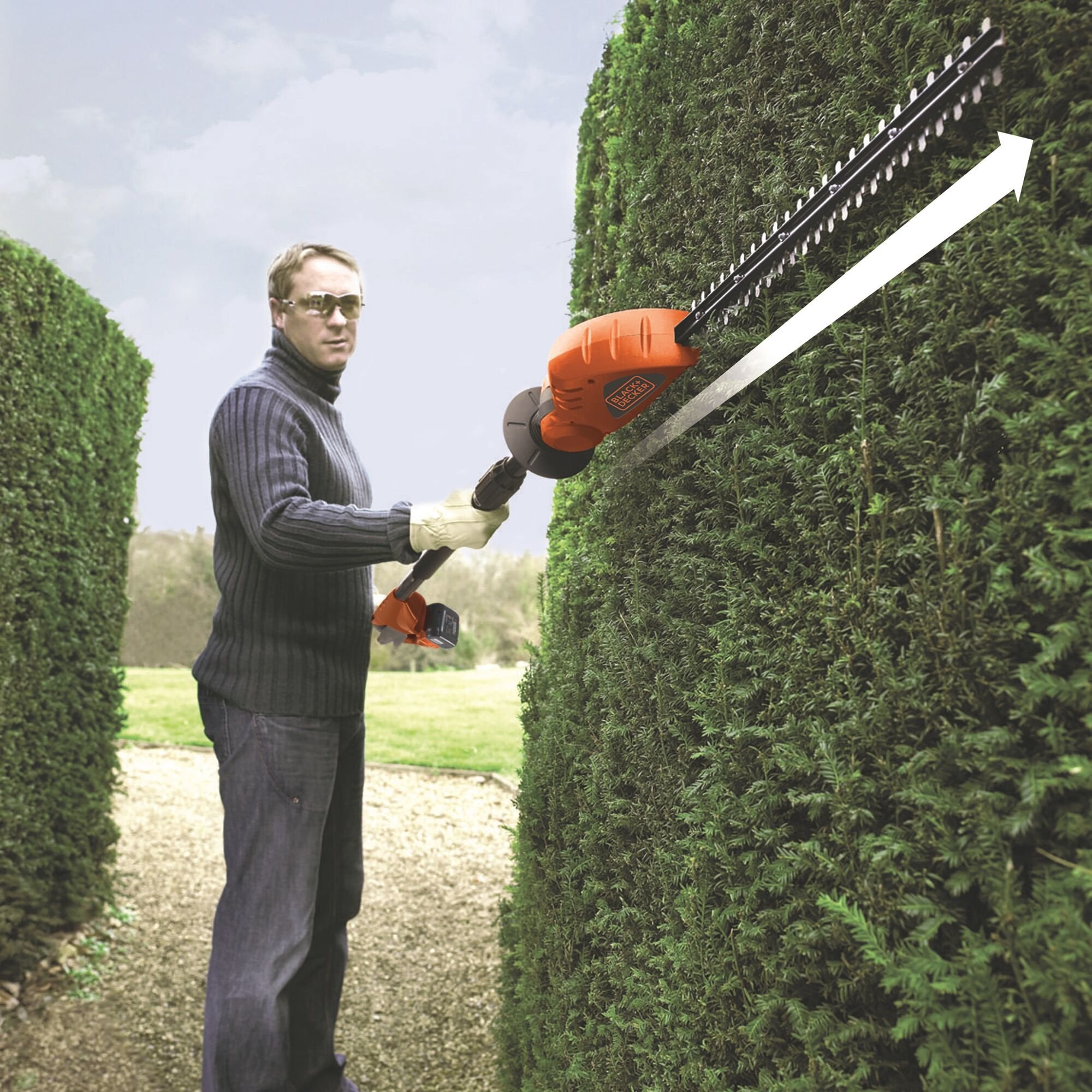 Black+Decker Cortasetos De Pértiga Inalámbrico Gtc1843l20, 18 Voltios Gtc1843l20-Qw